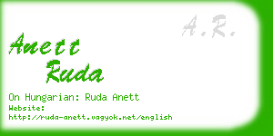 anett ruda business card